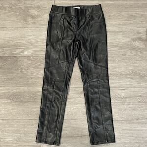 True religion Girls Size 6 Faux Leather Pants Pull On Slim Party